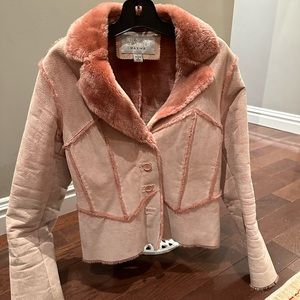 Light pink Shearling Jacket Wilson’s Leather
